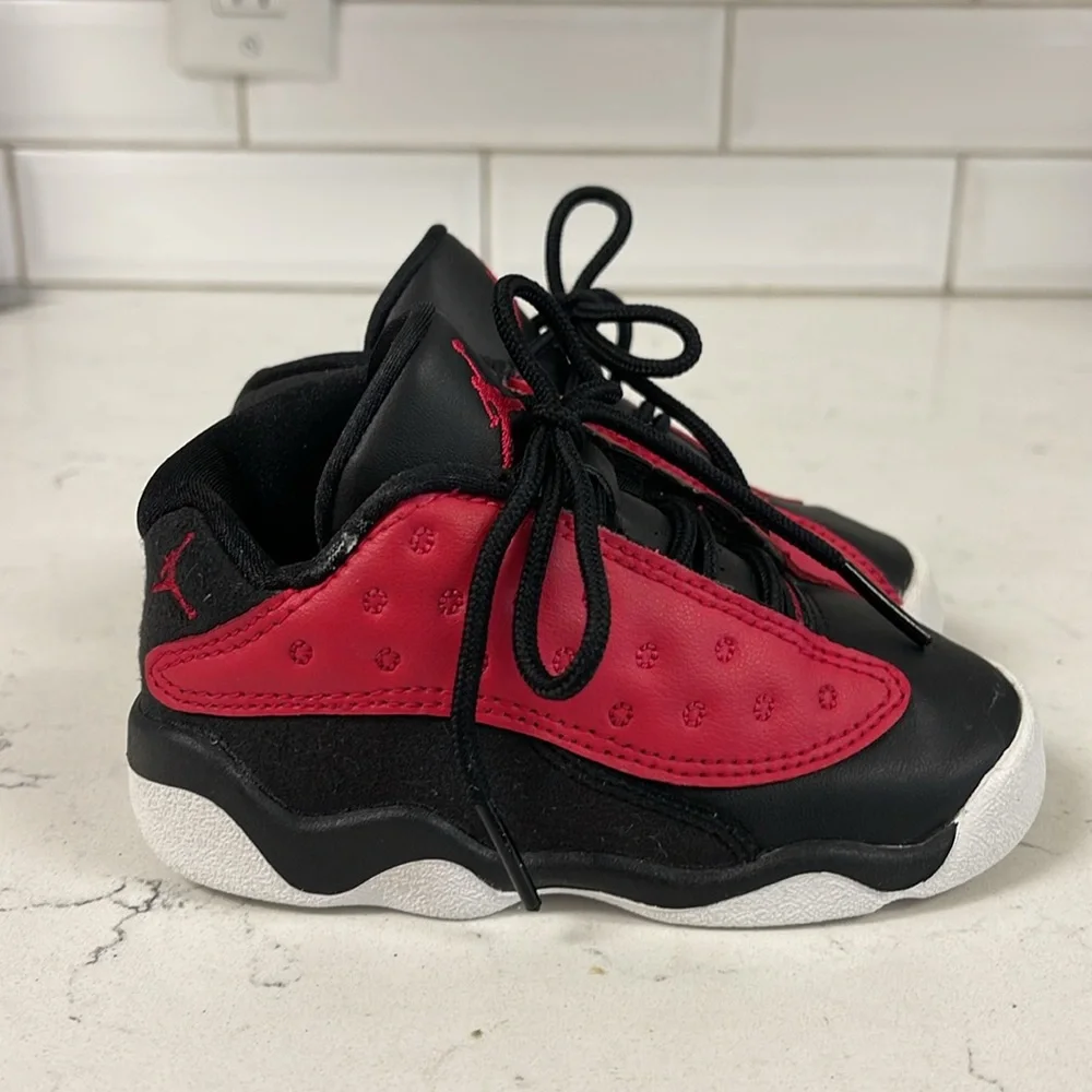 Jordan 13 Retro Low Very Berry (TD) Kids Black & Red Sneakers Size 7 DA8017-061
